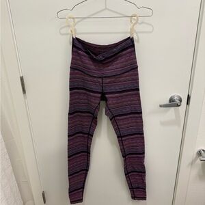 lululemon athletica Striped Purple/Pink Leggings, Size 8